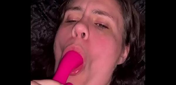  Abby Kiss Deepthroats Her Grool Soaked Vibrator